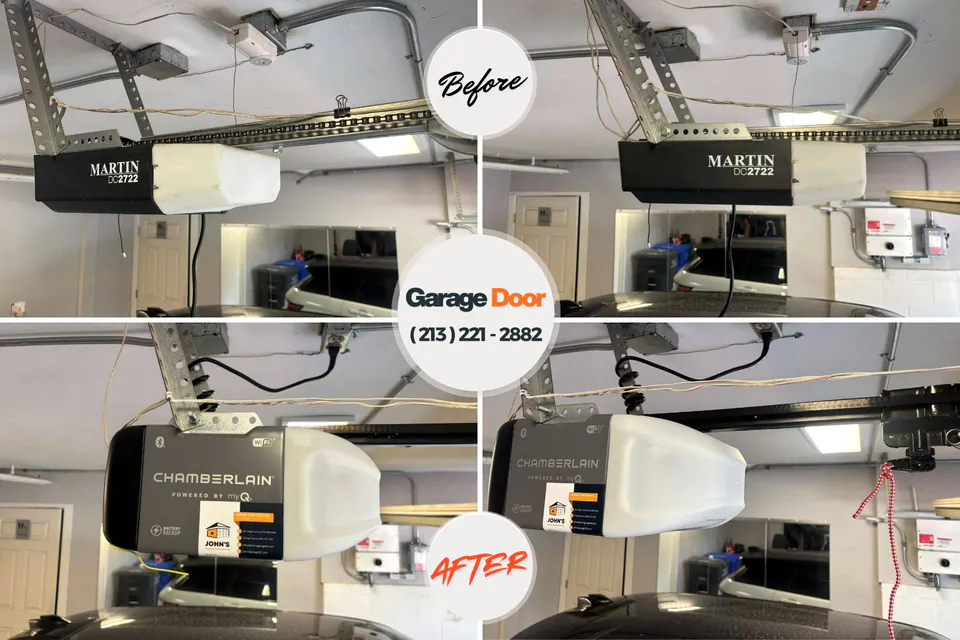 Before and after: garage door repair San Pablo, CA